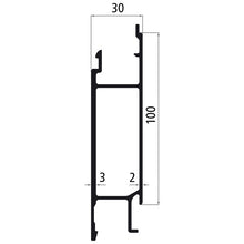 Aluminium 30 mm SL, 100 mm centre section, anodised