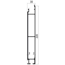 Aluminium 30 mm SL, 220 mm lower part, anodised