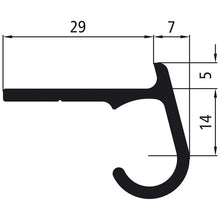 Aluminium connecting element f. upper hinge part, anodised