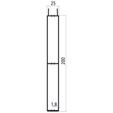 Aluminium 25 mm plug, 200 mm lower part, anodised