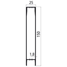 Aluminium 25 mm plug, 150 mm upper part, anodised