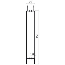 Aluminium 25 mm plug, 150 mm centre section, anodised