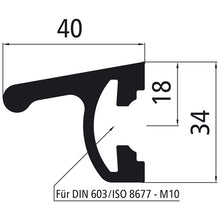 Aluminium impact protection, f. M10 screws, anodised