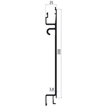 Aluminium 25 mm SL, 200 mm centre section f. folding step 62128