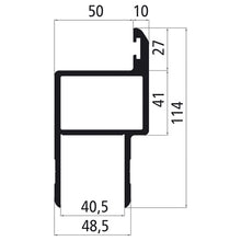 40 mm aluminium surround with stop, anodized