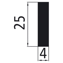 Aluminium flat material 25 x 4 mm, anodized