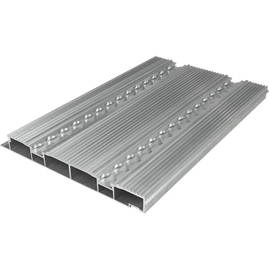 Aluminium floor profile 27 mm with airline channel, anodized