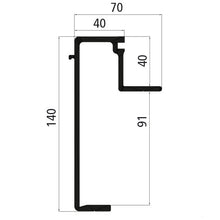 Aluminium base frame 140 mm, anodized