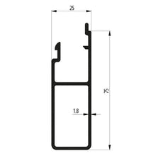 Aluminum 25 mm SL, lower section (75 mm)