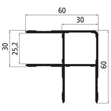 Aluminum 25 mm angle surround, RAL 9016 traffic white