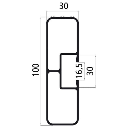 Aluminum longitudinal profile for side collision protection