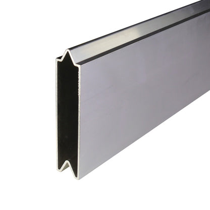 Aluminium 25 mm push-on batten, 100 mm, w/out centre bar, mill