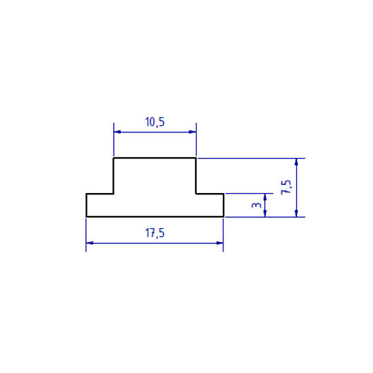 Plastic insert aluminum floor frame w/ airline profile 641136