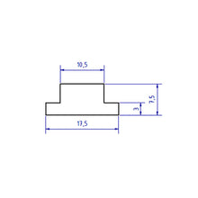 Plastic insert aluminum floor frame w/ airline profile 641136