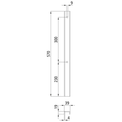 pillar for dropside attachment, S355J2G3, microZINQ® 5
