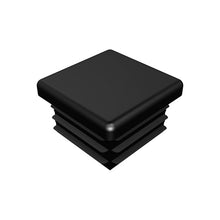 Plastic stopper, black, for 30 mm square tube