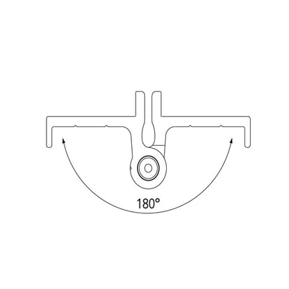 Aluminum hinge, 180° foldable, 3000 mm