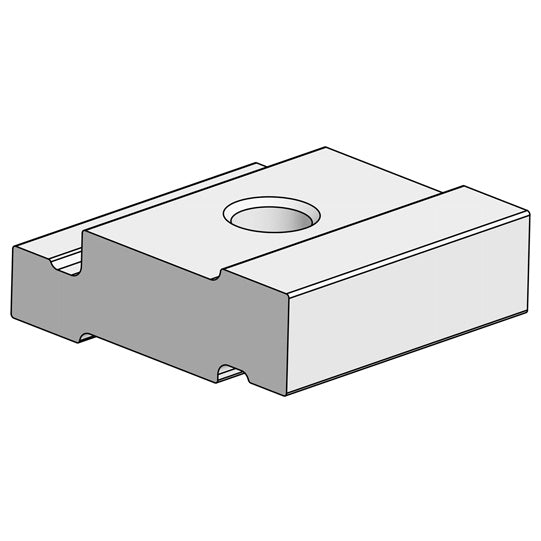Clamping claw, aluminum, length 44 mm