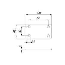 Counter plate for screw-on bracket, steel, KTL