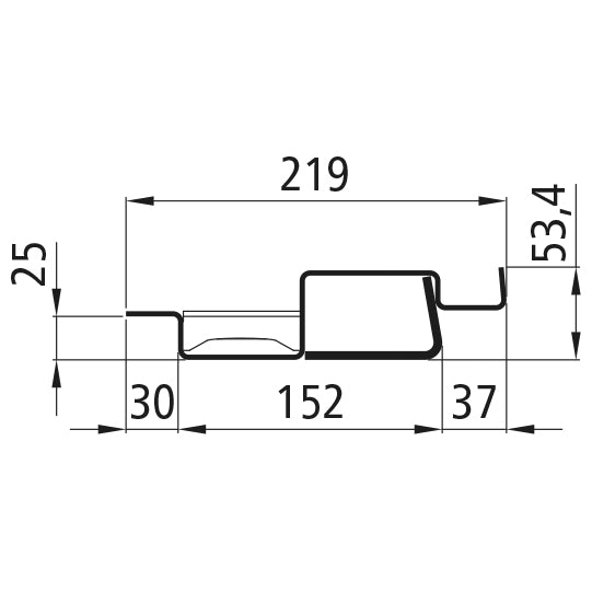 CS pillar front right Suer Varia CS, hot-dip galvanized