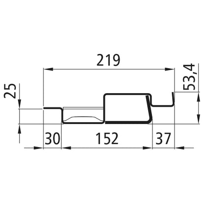 CS pillar front right Suer Varia CS, hot-dip galvanized