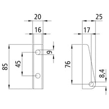 Bearing shoe/gas spring shoe, SS, dropside lifting aid 3.0 top