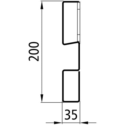 CS pillar rear left Suer Varia CS, hot-dip galvanized, 2990 mm