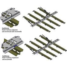 Multi-X floor lashing rail, raw steel, 30 mm (27+3), 2400 mm