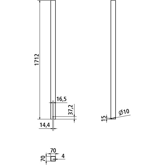 MultiStick 70, 1600 mm, steel microZINQ5