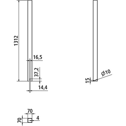 MultiStick 70, 1200 mm, steel microZINQ5