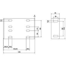 Mounting plate for dropside lock 605646601, galvanized