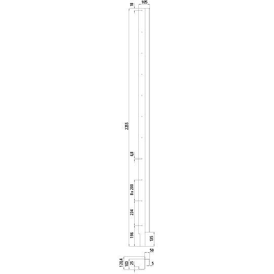 SSP3 Gavelstöd, vänster, S420MC, varmförzinkat