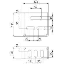 SSP3 screw-on bracket 115 mm, hot-dip galvanized steel