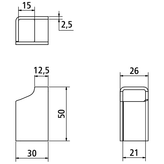 T-Lock support, aluminum-magnesium alloyed