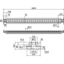 MultiFixx cross member 30, length 2474 mm, steel microZINQ® 5,