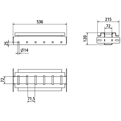 MultiFixx pitkittäispalkki SSP3. teräs microZINQ® 5