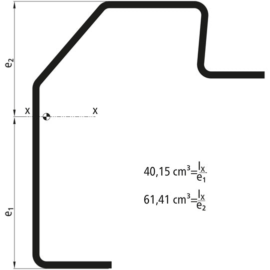 Floor frame profile, S420GD, 6100mm, 152x30x3mm