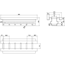 MultiFixx longitudinal crossbar 550 QTH-QTMF, SSP3, galv.