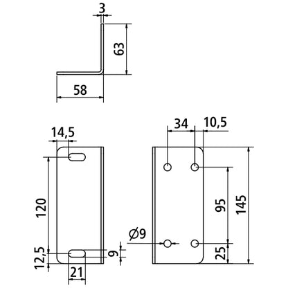 SSP3 Monteringsfäste för lämbromsar, fram/bak