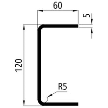 SSP3/SSPL subframe, U-profile 120/60/5mm, 8000mm