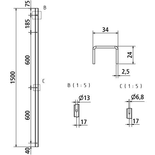 Förstärkning av bakre stolpe för SSPL-CS Light