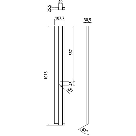 Edging dropside lifting aid 3.0,right,anodized,milled,1215 mm