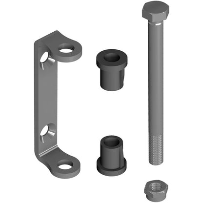Fixing set for screw-on double-joint hinge