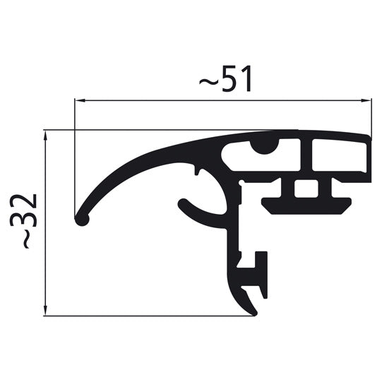 Rubber seal PWP 2 219 330, 3.33 m roll