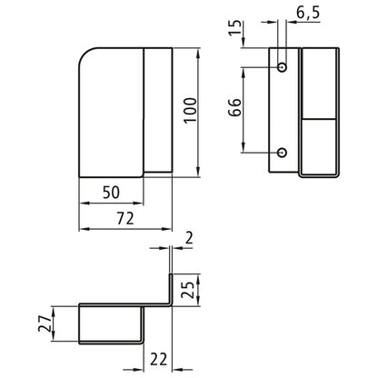 Insatsficka för släpvagnssats, galvaniserad, höger