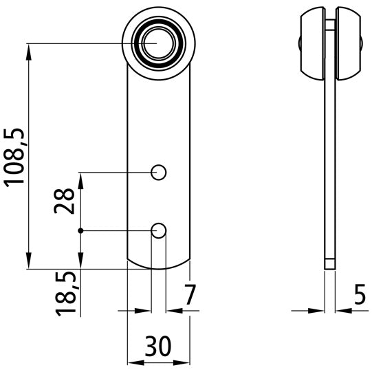 Sesam Tarpaulin roller, straight, standard, galvanised stl.