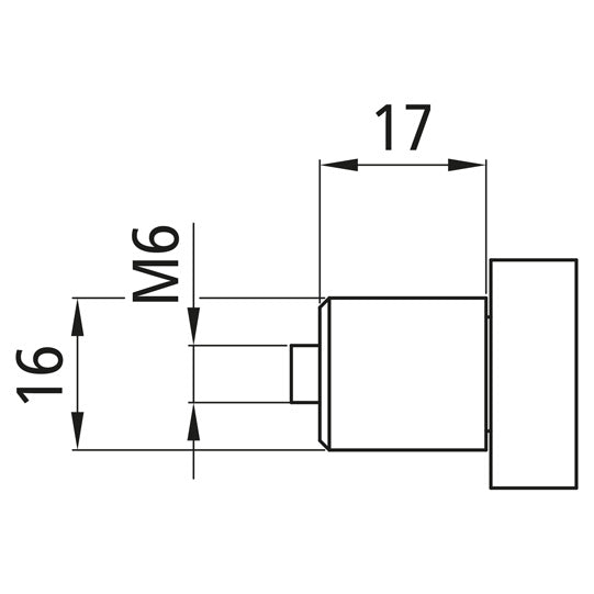 Sesam ball bearing/roller M6, cylinder length 17 mm