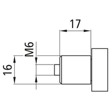 Sesam ball bearing/roller M6, cylinder length 17 mm