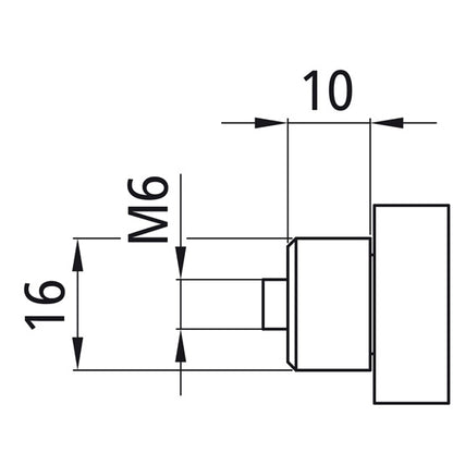 Sesam-kuulalaakeri/rulla M6, sylinterin pituus 10 mm