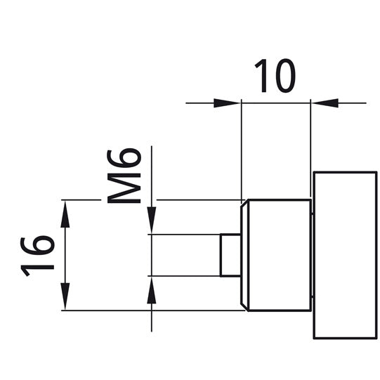 Sesam ball bearing/roller M6, cylinder length 10 mm